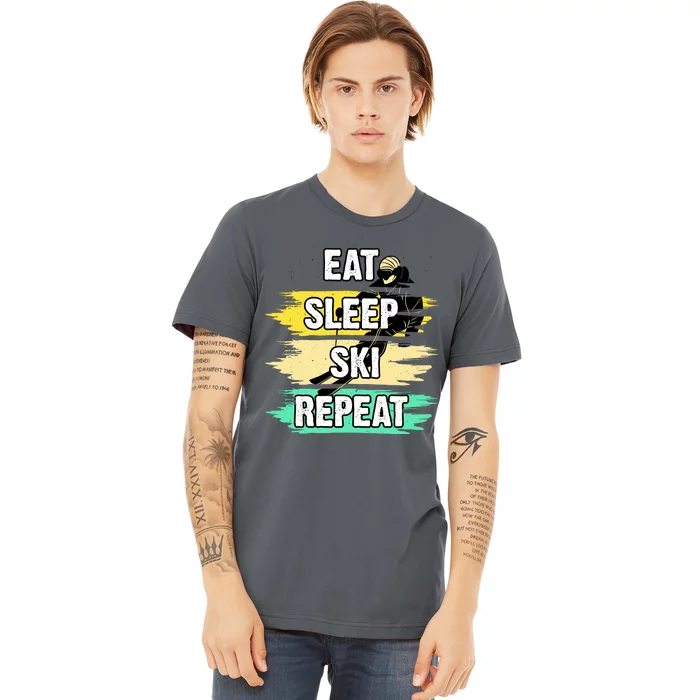 Eat Sleep Ski Repeat Premium T-Shirt