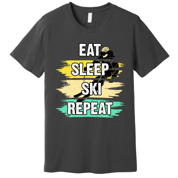 Eat Sleep Ski Repeat Premium T-Shirt