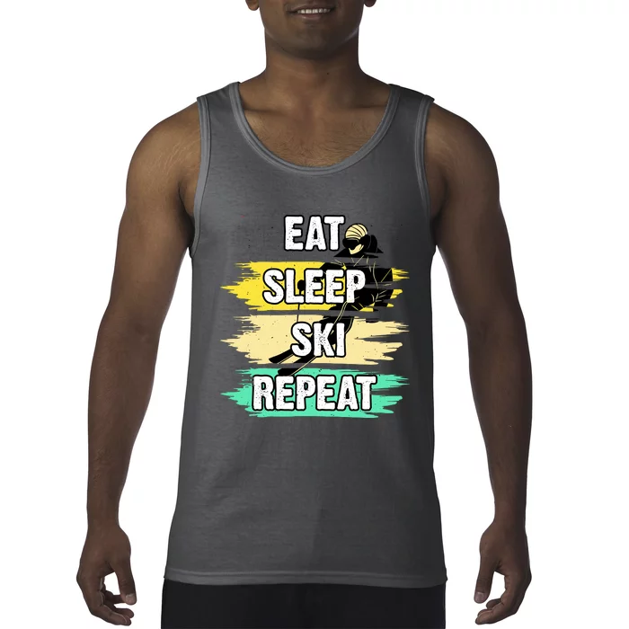 Eat Sleep Ski Repeat Tank Top