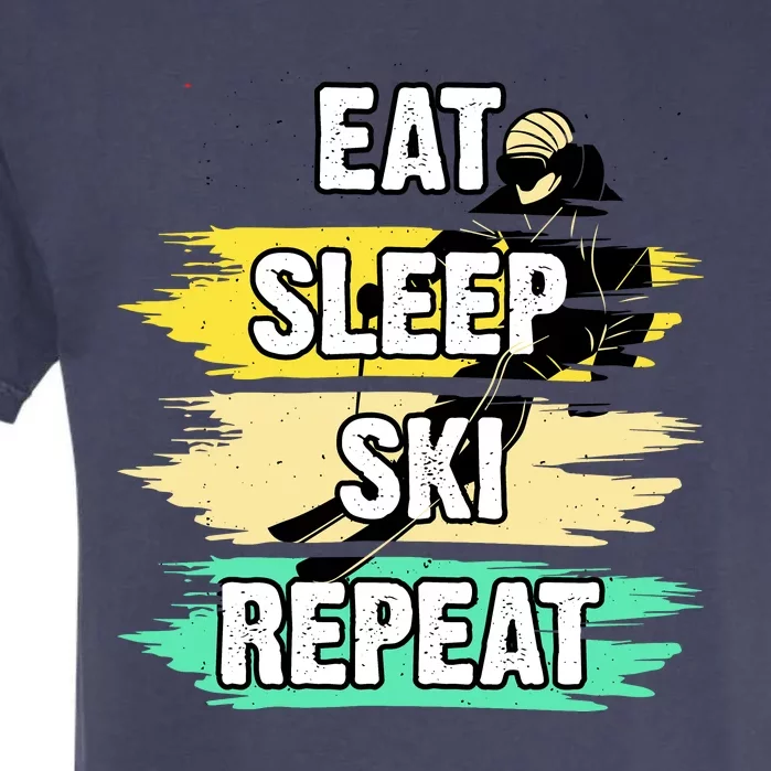 Eat Sleep Ski Repeat Garment-Dyed Heavyweight T-Shirt