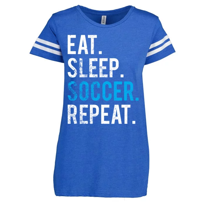 Eat Sleep Soccer Repeat Cute Gift Soccer Player And Coach Gift Enza Ladies Jersey Football T-Shirt