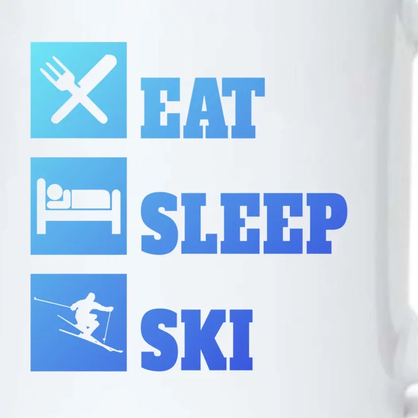 Eat Sleep Ski Cool Gift Black Color Changing Mug