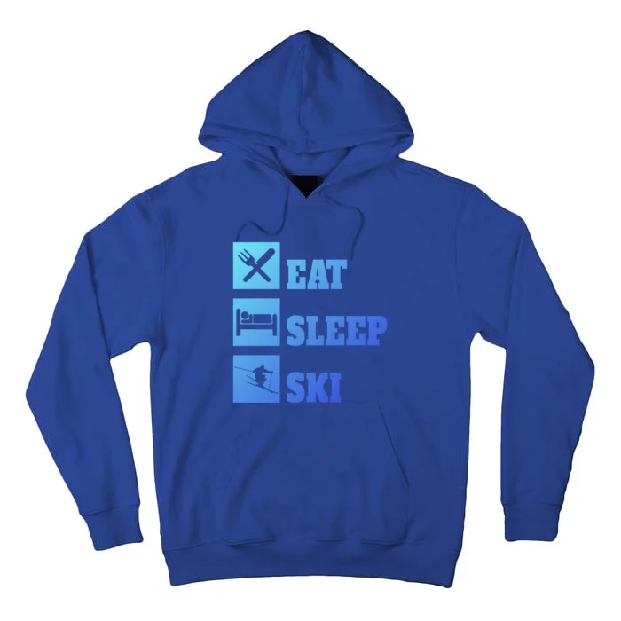 Eat Sleep Ski Cool Gift Tall Hoodie