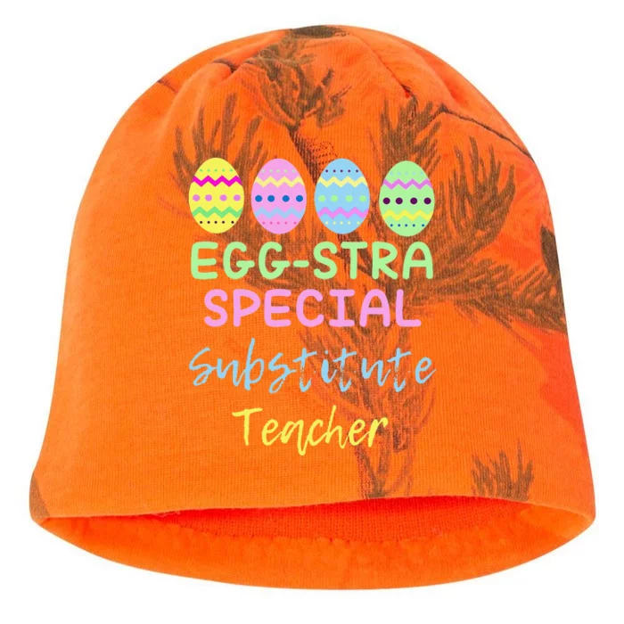 Eggstra Special Substitute Teacher Easter Christmas Kati - Camo Knit Beanie