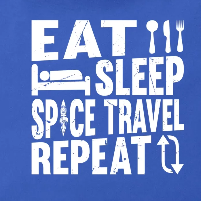 Eat Sleep Space Travel Repeat Gift Funny Space Rocket Ship Gift Zip Tote Bag