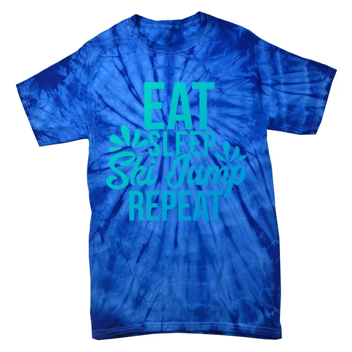 Eat Sleep Ski Jump Repeat Motivational Gift Ace057a Gift Tie-Dye T-Shirt