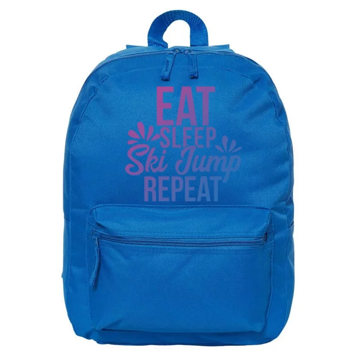 Eat Sleep Ski Jump Repeat Motivational Gift Ace057a Gift 16 in Basic Backpack