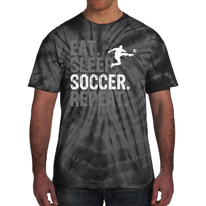 Eat Sleep Soccer Repeat - Soccer Graphic Tie-Dye T-Shirt