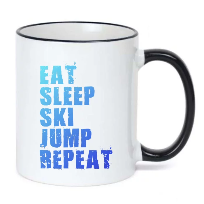 Eat Sleep Ski Jump Repeat Motivational Gift Ace057c Gift Black Color Changing Mug