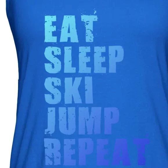 Eat Sleep Ski Jump Repeat Motivational Gift Ace057c Gift Ladies Essential Flowy Tank