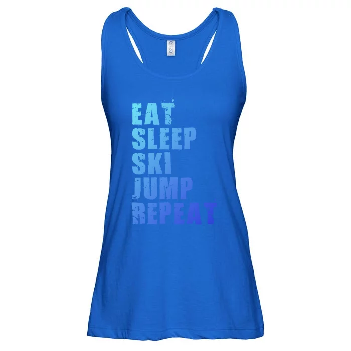 Eat Sleep Ski Jump Repeat Motivational Gift Ace057c Gift Ladies Essential Flowy Tank