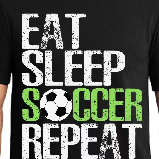 Eat Sleep Soccer Repeat Cool Sport Player Gift Pajama Set