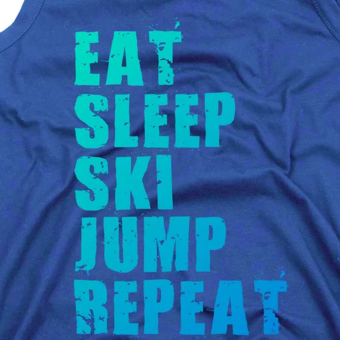 Eat Sleep Ski Jump Repeat Motivational Gift Ace057c Gift Tank Top