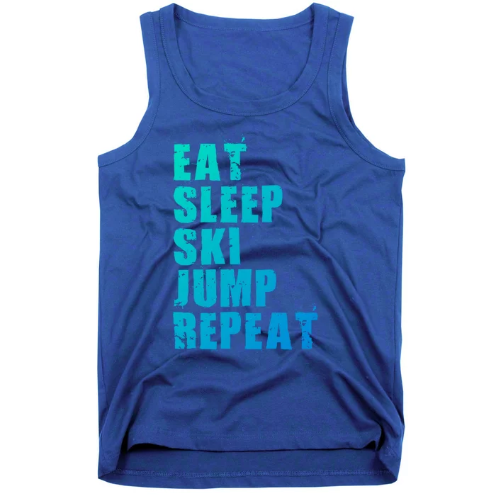 Eat Sleep Ski Jump Repeat Motivational Gift Ace057c Gift Tank Top