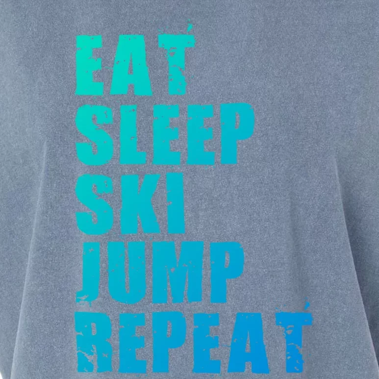 Eat Sleep Ski Jump Repeat Motivational Gift Ace057c Gift Garment-Dyed Women's Muscle Tee