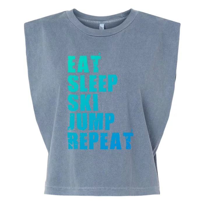 Eat Sleep Ski Jump Repeat Motivational Gift Ace057c Gift Garment-Dyed Women's Muscle Tee