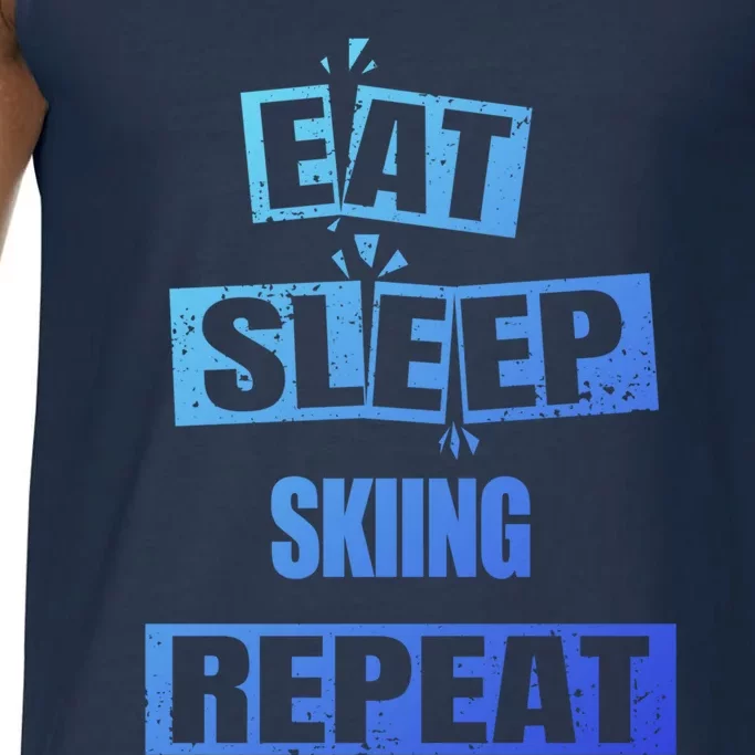 Eat Sleep Skiing Repeat Funny Skiing Gift Comfort Colors® Tank Top