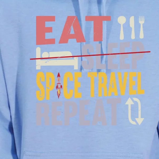 Eat Sleep Space Travel Repeat Cute Gift Space Rocket Great Gift Unisex Surf Hoodie