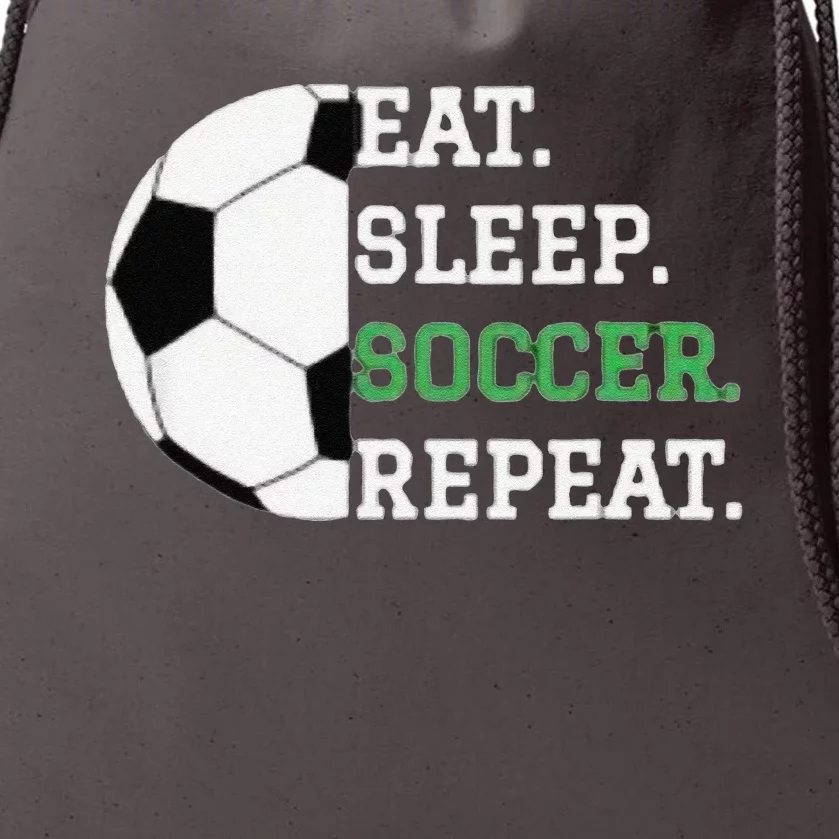 Eat Sleep Soccer Repeat Soccer Player Coach Drawstring Bag