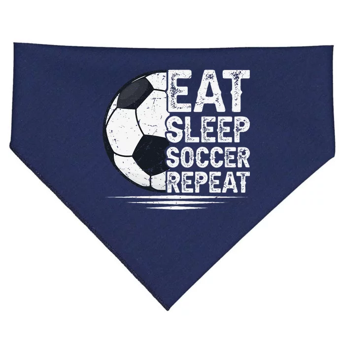 Eat Sleep Soccer Repeat Soccer Player Soccer USA-Made Doggie Bandana