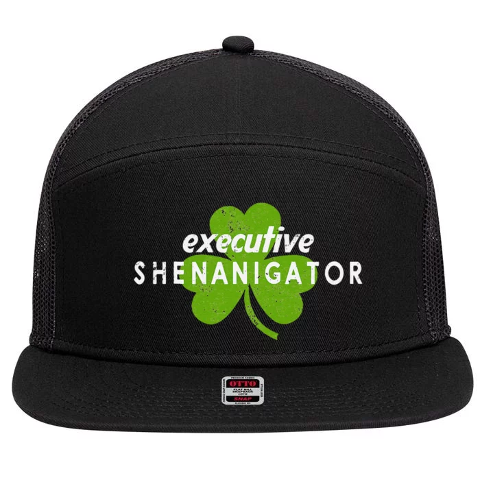 Executive Shenanigator St Patricks Day 7 Panel Mesh Trucker Snapback Hat