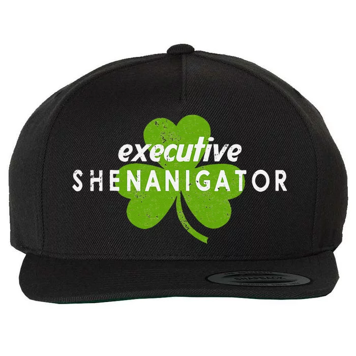 Executive Shenanigator St Patricks Day Wool Snapback Cap