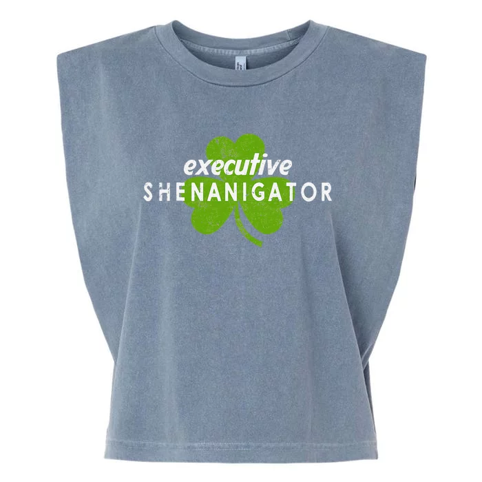 Executive Shenanigator St Patricks Day Garment-Dyed Women's Muscle Tee