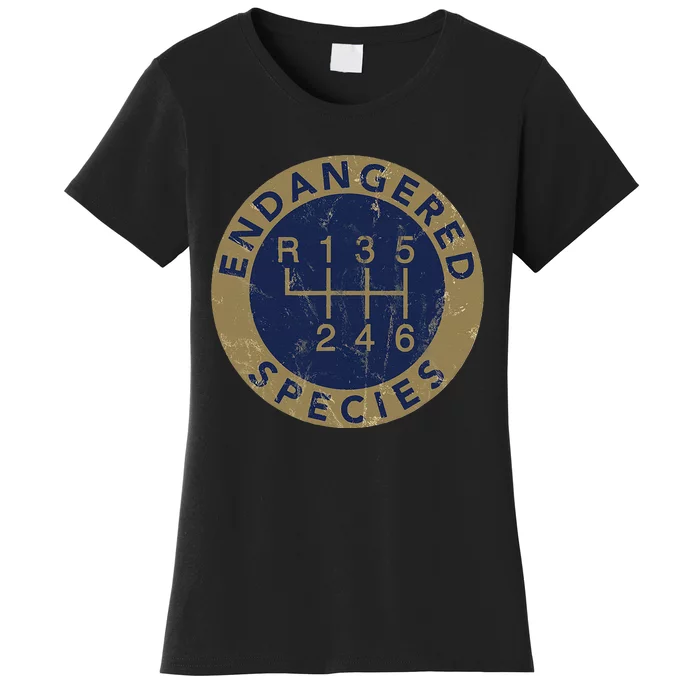 Endangered Species Stick Shift Manual Transmission Drivers Women's T-Shirt