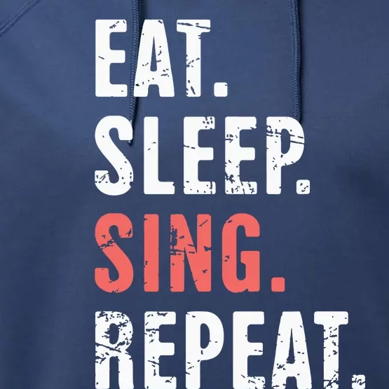 EAT SLEEP SING REPEAT Musical Theater Performance Fleece Hoodie