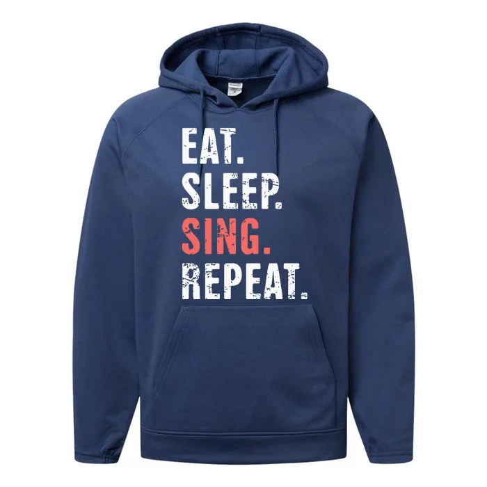 EAT SLEEP SING REPEAT Musical Theater Performance Fleece Hoodie