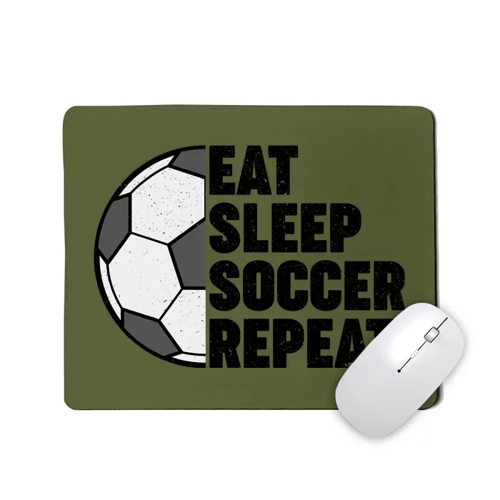 Eat Sleep Soccer Repeat Teens Girl Boy Mousepad