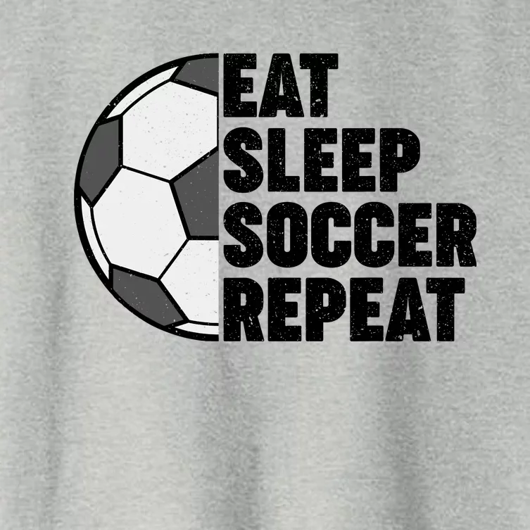 Eat Sleep Soccer Repeat Teens Girl Boy Women's Crop Top Tee