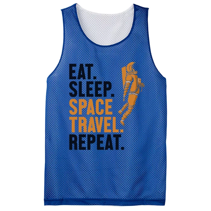 Eat Sleep Space Travel Repeat Spaceship Taikonaut Astronaut Funny Gift Mesh Reversible Basketball Jersey Tank