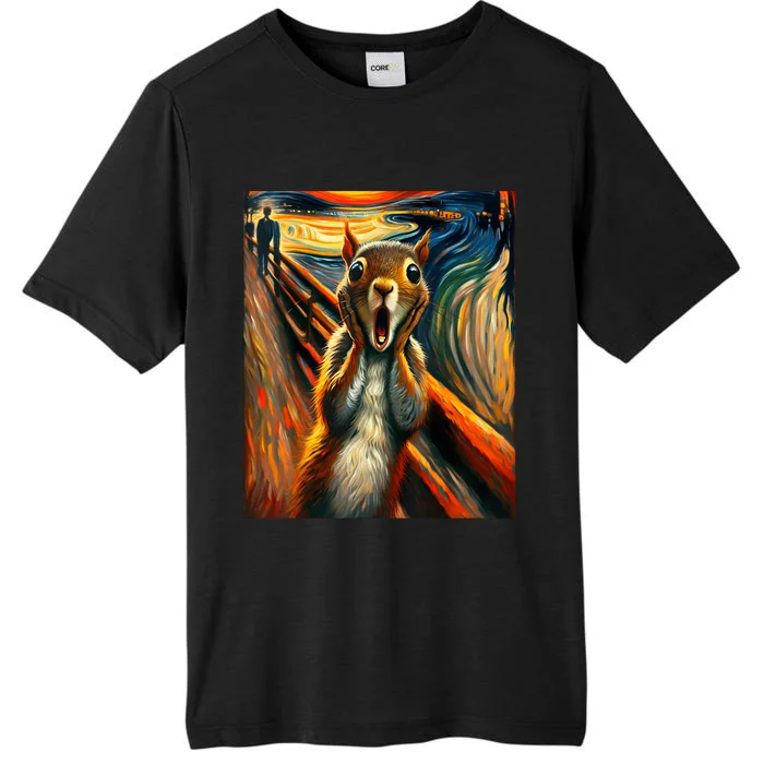 Expressionist Scream Squirrel Lovers Artistic Squirrel ChromaSoft Performance T-Shirt