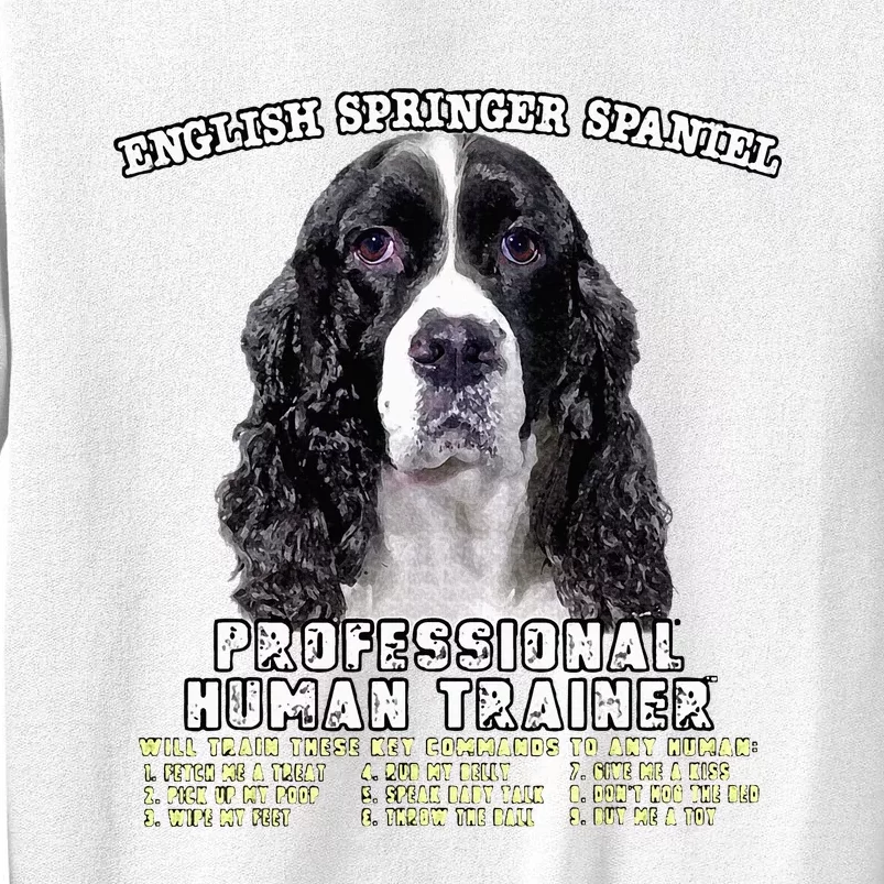 English Springer Spaniel Black Professional Human Trainer Sweatshirt