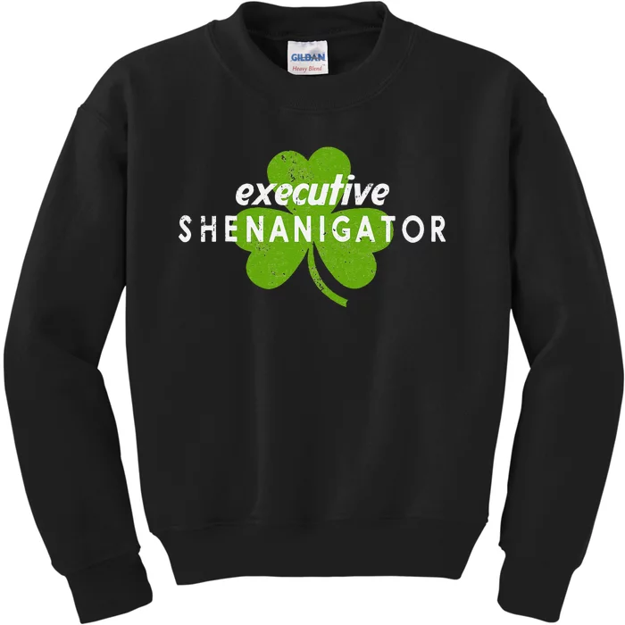 Executive Shenanigator St Patricks Day Kids Sweatshirt