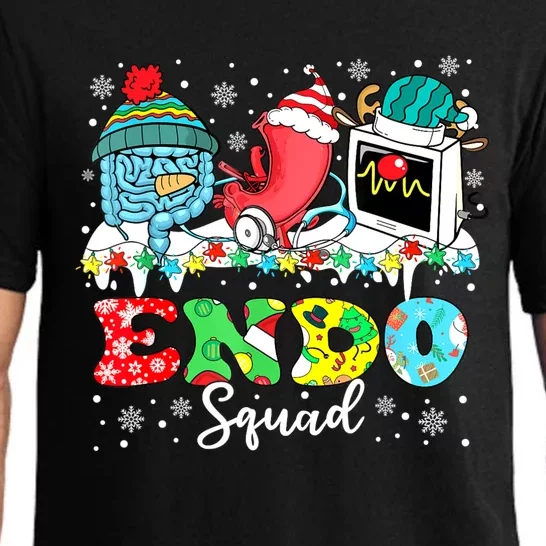 Endoscopy Squad Stomach Santa Hat Endoscopy Tech Christmas Pajama Set