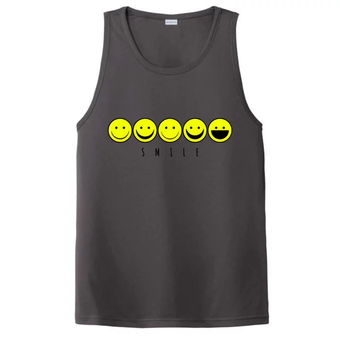 Emoji Smiley Smile Performance Tank