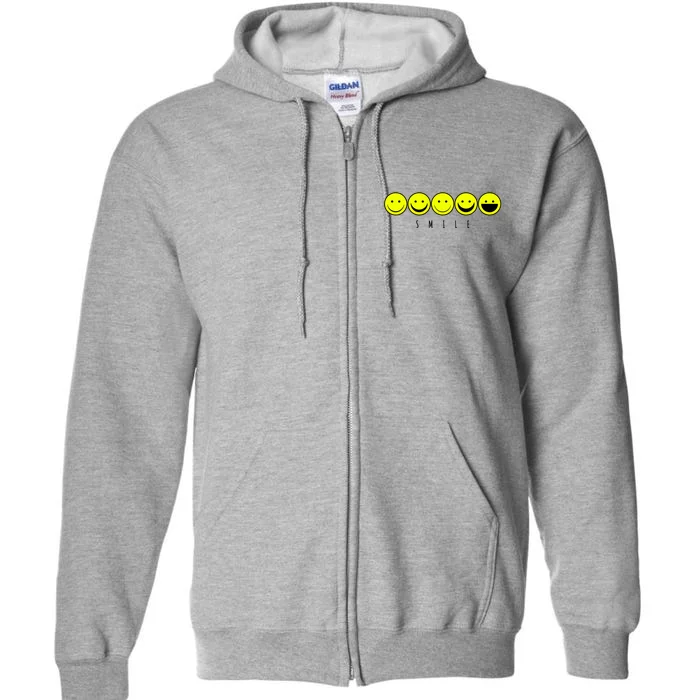 Emoji Smiley Smile Full Zip Hoodie