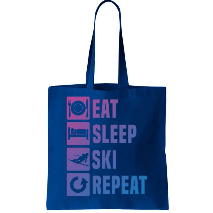 Eat Sleep Ski Repeat Ladies Ski Gift Tote Bag