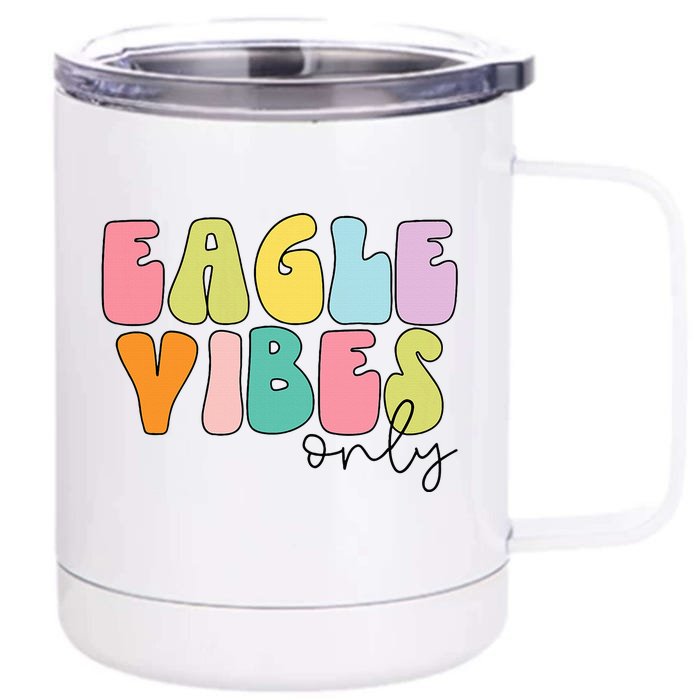 Eagles School Sports Fan Team Spirit Front & Back 12oz Stainless Steel Tumbler Cup