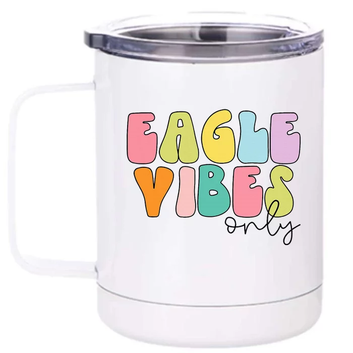 Eagles School Sports Fan Team Spirit Front & Back 12oz Stainless Steel Tumbler Cup