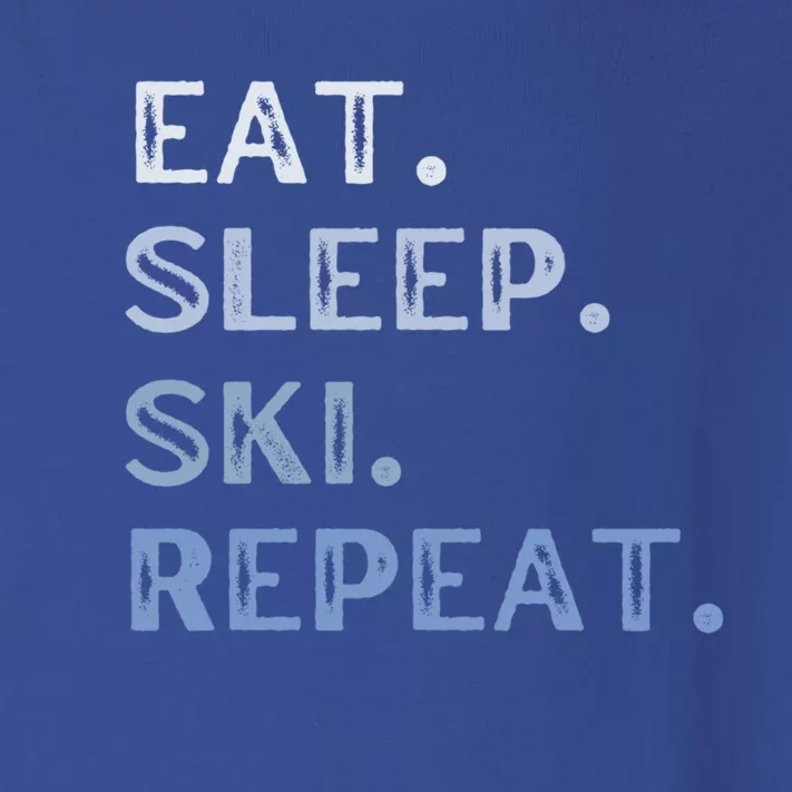 Eat Sleep Ski Repeat Winter Sports Snow Skiing Tee Gift Toddler Long Sleeve Shirt