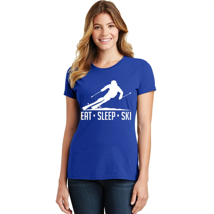 Eat Sleep Ski Skiing Skier Snow Winter Vacation Gift Great Gift Women's T-Shirt