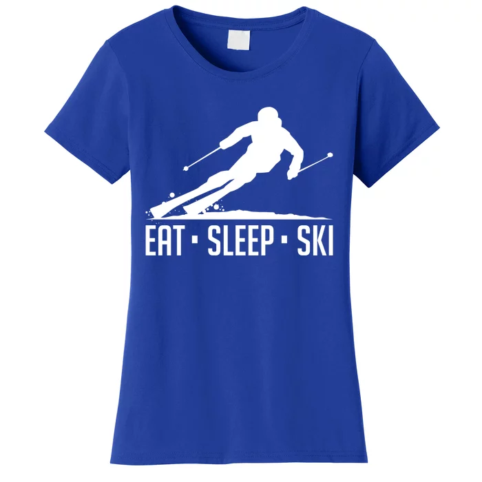 Eat Sleep Ski Skiing Skier Snow Winter Vacation Gift Great Gift Women's T-Shirt