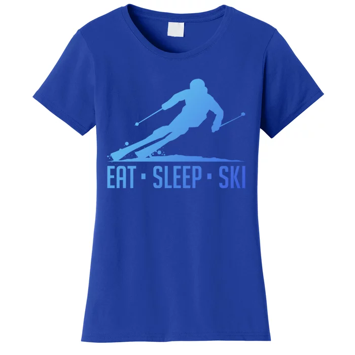 Eat Sleep Ski Skiing Skier Snow Winter Vacation Gift Great Gift Women's T-Shirt