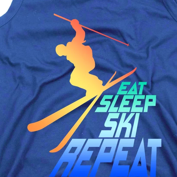 Eat Sleep Ski Repeat Skiing Winter Skier Gift Tank Top