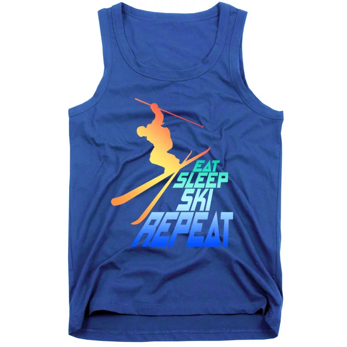 Eat Sleep Ski Repeat Skiing Winter Skier Gift Tank Top