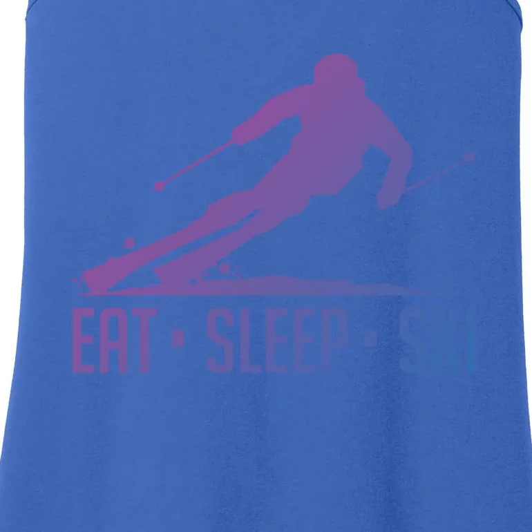 Eat Sleep Ski Skiing Skier Snow Winter Vacation Gift Great Gift Ladies Essential Tank