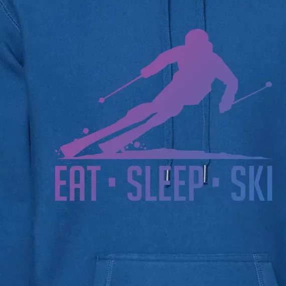 Eat Sleep Ski Skiing Skier Snow Winter Vacation Gift Great Gift Premium Hoodie